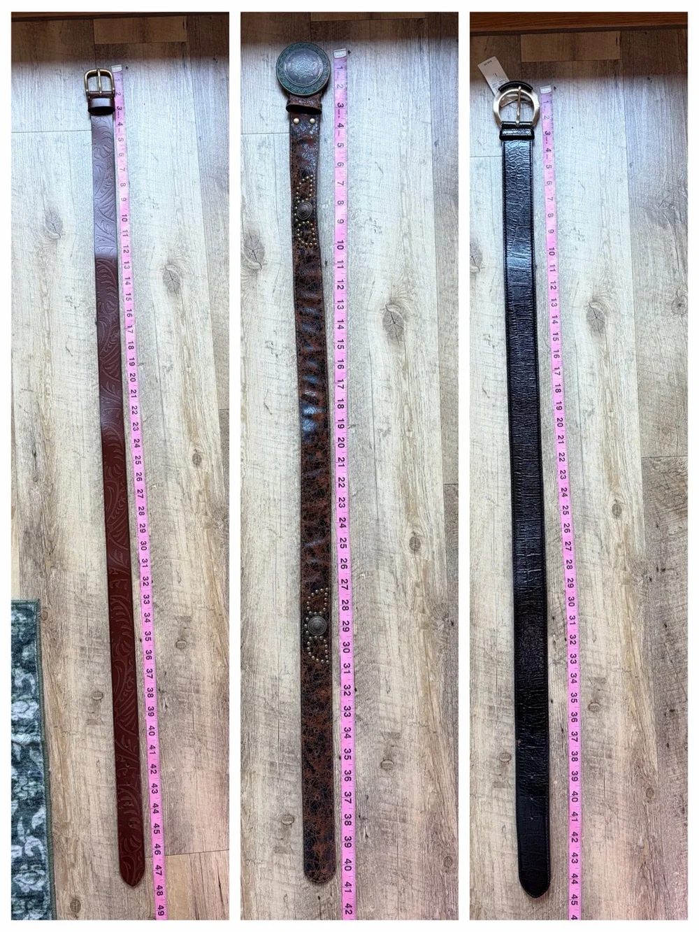 Five Item Size Large Bohemian Belt Bundle Festival Chunky Studded Colorful